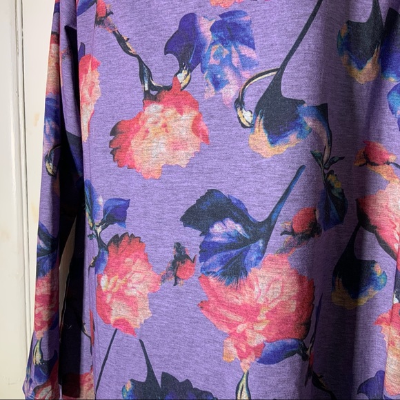 Floral Long Flowing Tunic Top LuLaRoe SZ 2XL - Picture 3 of 8